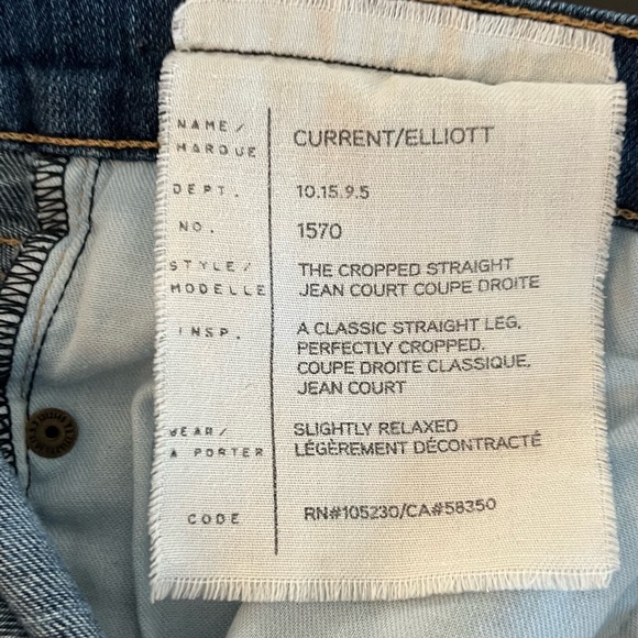 COPY - CURRENT/ELLIOT THE CROPPED STRAIGHT Size 29 - ACT NOW REMOVING LISING TO… - Picture 4 of 8